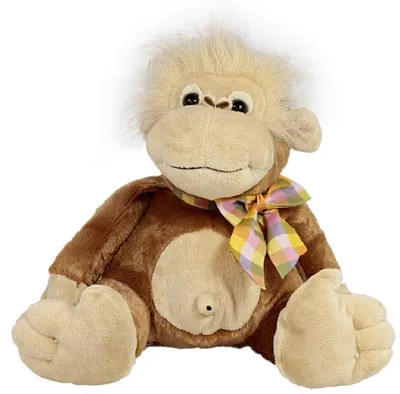 Jucărie de pluș Amek Toys - Maimuță cu panglică, 24 cm