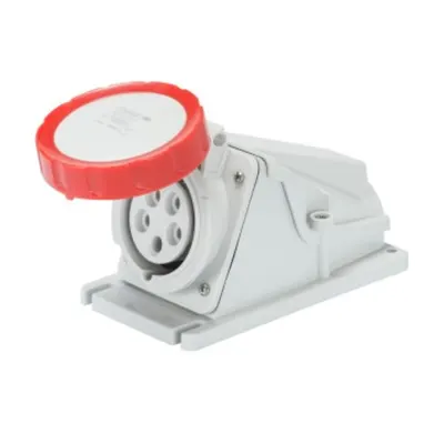 Priza industriala aparenta 90° - IP67 - 2P+E 16A 380-415V 50/60HZ - RED - 9H - Strangere cu surub