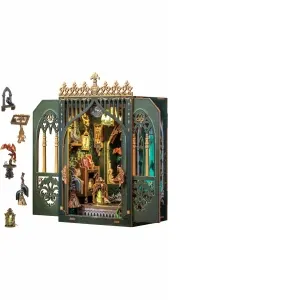 Puzzle 3D, Cotor de carte, Book Nook DIY, The Darkness Herbarium, Cutebee, 90 piese