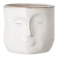 Ghiveci de teracotă Bloomingville Ignacia, înălțime 15,5 cm, alb