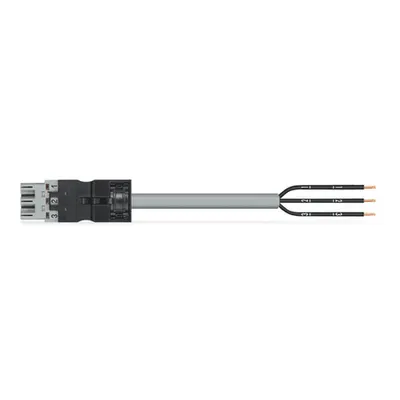 pre-assembled connecting cable; Eca; Plug/open-ended; 3-pole; Cod. B; H05VV-F 3 x 2.5mm²; 3 m; 2,50 mm²; gray