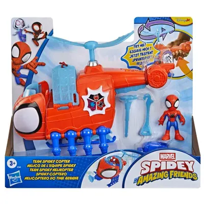 Figurina cu elicopter, Spidey And His Amazing Friends, Team Spidey Copter, G1969