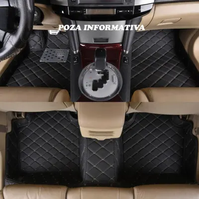 Covorase auto LUX PIELE 5D Mercedes S-Class W221 2005-2013 scurt ( 5D-06 cusatura bej )
