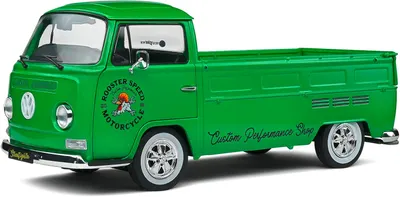Model de colecție SOLIDO Modern: Mașini - Volkswagen T2 Pick-Up Green Custom (Green) (1968)