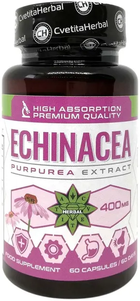 Echinacea, 400 mg, 60 capsule, Cvetita Herbal