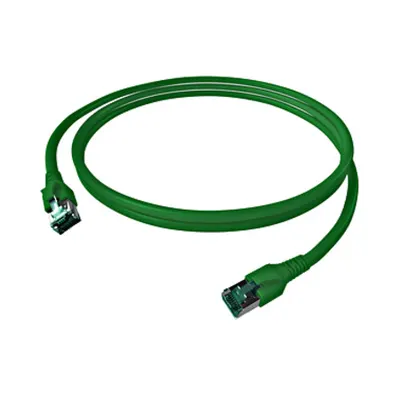 Patchcablu Cat.6a/10GB ecranat RJ45,LS0H,verde 7,5m