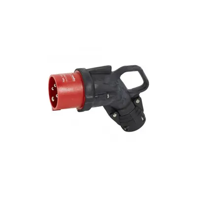 Stecher inclinat Hypra - IP44 - 380/415 V~ - 16 A - 3P+E - cauciuc