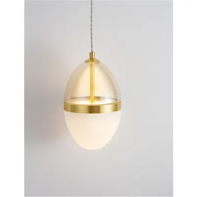 Lampa suspendata EGNA Auriu Metal Cognac & Opal Sticla LED 20W 230V 2151Lm 3000K IP20