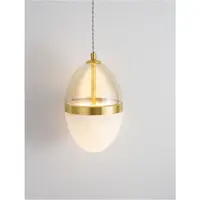 Lampa suspendata EGNA Auriu Metal Cognac & Opal Sticla LED 20W 230V 2151Lm 3000K IP20