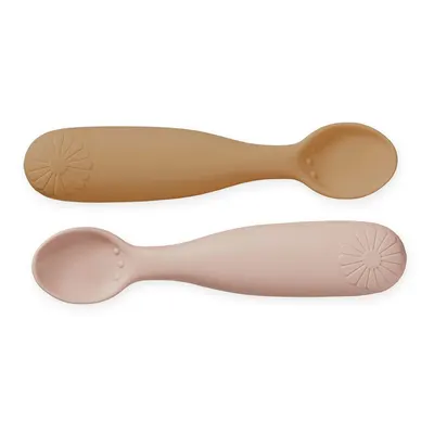 Linguri pentru copii, somon/galben-deschis din silicon 2 buc. Coral Mix – Cam Cam Copenhagen