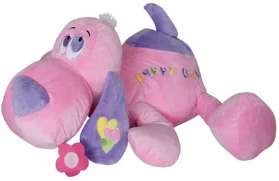 Jucărie de pluș Amek Toys - Câine, roz, 65 cm
