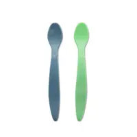 Set 2 lingurite Lorelli Verde Albastru flexibile cu maner lung si margine rotunjita