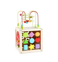 Cub didactic din lemn pentru copii Clasic World