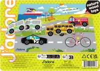 Puzzle din lemn pentru copii J′adore din 8 piese - Mijloace de transport