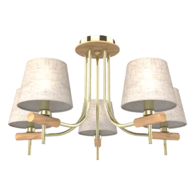 Candelabru Jonas 5xe14 Bej/auriu