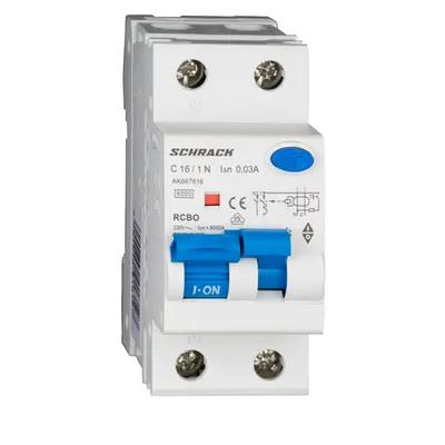 Intreruptor automat+dif. 1P+N, AMPARO 6kA, C 16A, 30mA,tip A