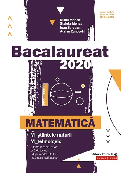 Bacalaureat 2020. Matematică M_ştiinţele-naturii, M_tehnologic