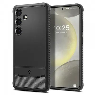 Husa pentru Samsung Galaxy S24 S921, Spigen, Rugged Armor, Neagra ACS07346
