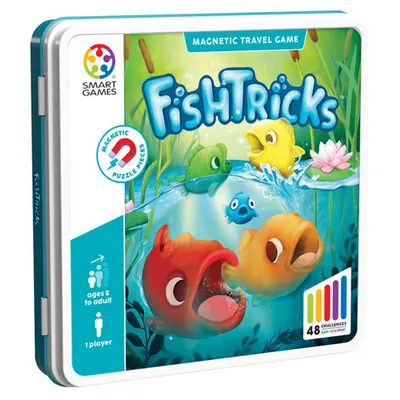 Smart Games - FishTricks joc de logica cu 48 de provocari 5+ ani editie internationala