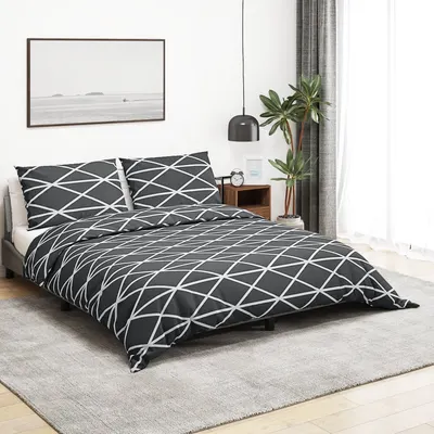 Gossi set cu husa de pilota, gri, 200x200 cm, bumbac
