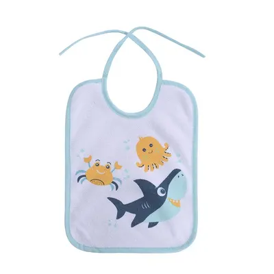 Set 7 bavete bumbac ambele fete 20 x 25,5 cm inchidere cu snur baietei