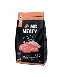 Hrană uscată câini adulți digestie sensibilă vițel și curcan MR MEATY 3kg