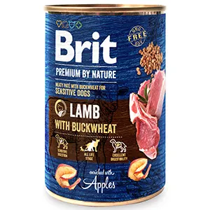 Brit Premium by Nature Lamb with Buckwheat, Pachet 4 X 400 g conserva