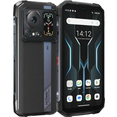 Telefon rugged Hotwav Cyber 16 Pro, 4G, 6.6 120Hz, Helio G100, 8GB RAM, 512GB, 108MP, NFC, Android 15, Black