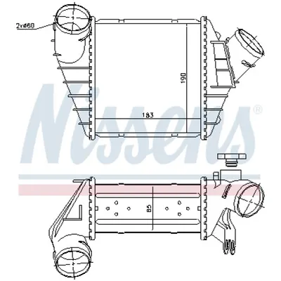 Intercooler, compresor NISSENS 96759