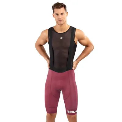 Pantaloni scurți cu bretele de pentru bărbați BX Bionaz Maroon
