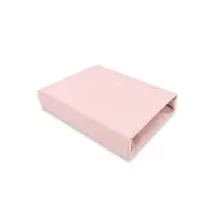 Cearceaf cu elastic, Qmini, Pentru patut co-sleeper, Theo, Dimensiune 85 x 46 cm, Din bumbac certificat Oeko Tex Standard 100, Powdery pink