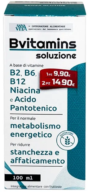 Sanavita B Vitamins Soluzione Vitamini B-Complex, 100 ml, Paladin Pharma