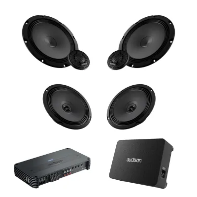 Pachet Difuzoare Auto cu subwoofer Audi A6 C7 2012-2018 Audison Prima 1010 W