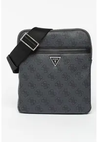 Geanta crossbody cu monograma Vezzola - Gri cenusiu/Gri inchis