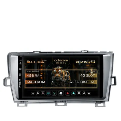 Navigatie Toyota Prius (2009-2014), Android, A-Octacore 4GB RAM + 64GB ROM, 9 Inch - AD-BGA9004+AD-BGRKIT089-S