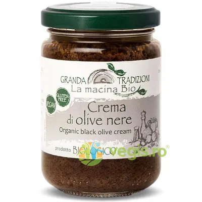 Crema din Masline Negre fara Gluten Ecologica/Bio 130g