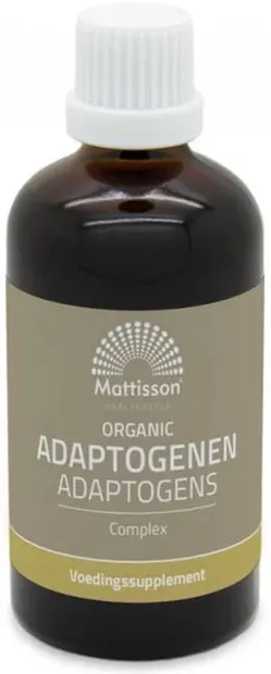 Organic Adaptogens Complex, tinctură, 100 ml, Mattisson Healthstyle