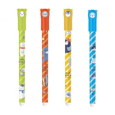 Roller gel cu rescriere, 0.5mm, albastru, Happy Color iErase S