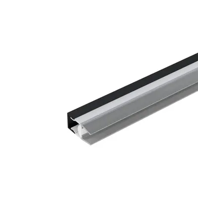 El-72bcr Profile For Glass Shelf 2.5m, Negru