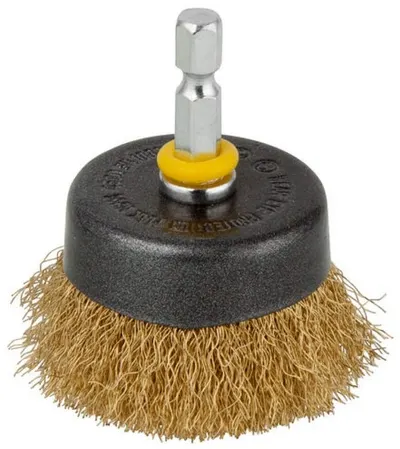 Perie cupă pentru bormașină Wolfcraft - Sârmă de alama, 50 mm
