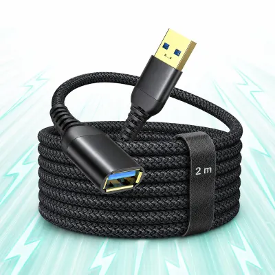 Cablu de date si Incarcare Rapida Timebox, 2m, Prelungire USB 3 - Default Title
