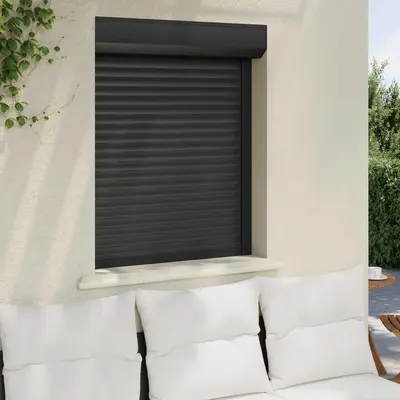 vidaXL Obturator rulant Antracit 80 x 100 cm Aluminiu și Poliuretan