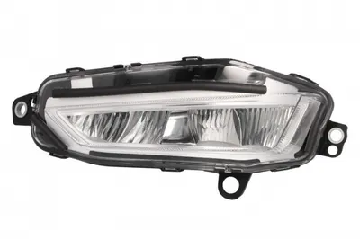 Proiector ceata stanga (LED, crom platinat; cu iluminare curba) 24V potrivit VOLVO FH III 02.20