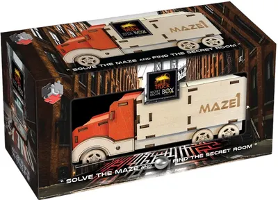 Puzzle din lemn 3D de logică Eureka - Camion labirint