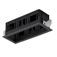Modena 3 Module Recessed Box With Frame Black