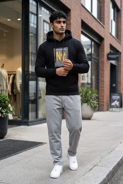Hanorac barbati slim fit negru 13512 i12-3.2
