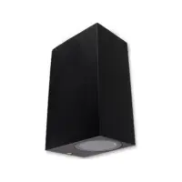 Aplica LED de perete, bidirectionala, surse interschimbabile, IP44, aluminiu si sticla