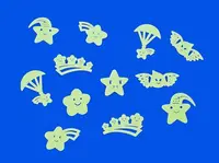 Set stickere Fandy - 12 buc, strălucesc în întuneric