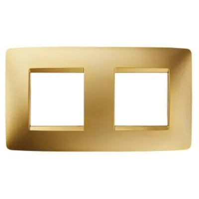 Placa ornament CProiector HORUS ONE - IN METALLISED TECHNOPOLYMER - 2+2 modul HORIZONTAL - GOLD - CProiector HORUS
