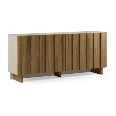 Comodă crem/în culoare naturală din lemn de pin 180x78x43 cm Marlo – Marckeric